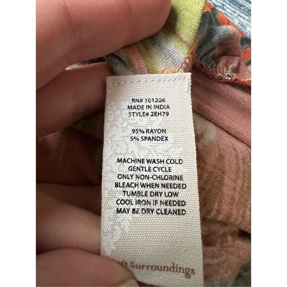 SOFT SURROUNDINGS NWT Sleeveless Tropical Floral FABIANA Hi-Low Maxi Dress size - Picture 9 of 9